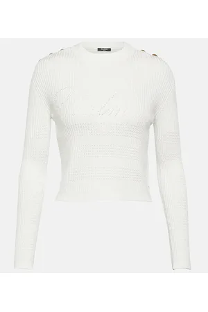 Balmain Top de punto adornado
