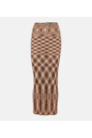 Missoni Falda larga de punto de tiro alto