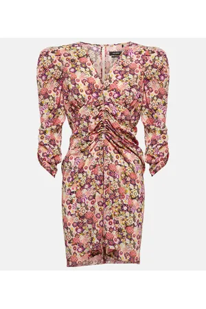 Isabel Marant Vestido corto Celina mezcla de seda floral