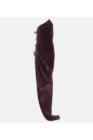 Rick Owens Vestido largo Taco de terciopelo