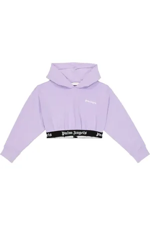 Palm Angels Sudadera con capucha de algodón cropped