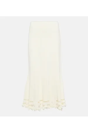 ULLA JOHNSON Falda larga Ayla acanalada