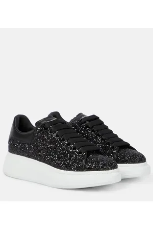 Alexander McQueen Zapatillas Oversized de piel con glitter