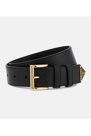 Prada Cinturón de piel con logo