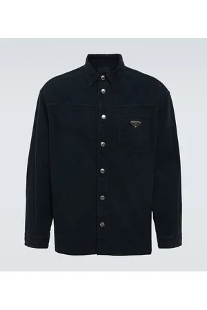 Prada Camisa de pana con logo