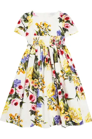 Dolce & Gabbana Vestido mid popelín de algodón floral