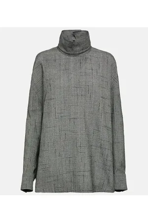 Bottega Veneta Blusa oversized de cuello alto