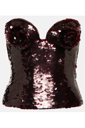 MAGDA BUTRYM Top bustier con lentejuelas