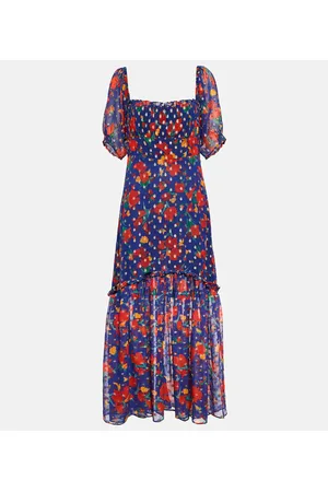RIXO London Vestido largo Joia estampado