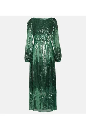 RIXO London Vestido largo Coco con lentejuelas