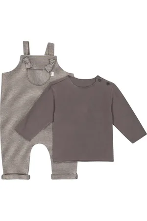 Il gufo Set de peto y camiseta en mezcla de algodón