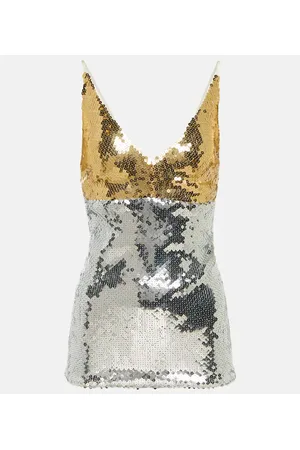 Victoria Beckham Top con lentejuelas