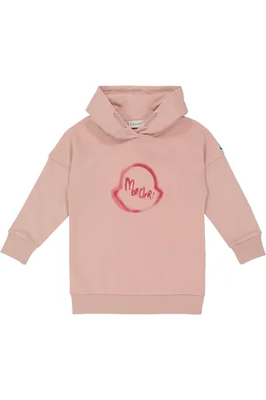 Moncler Vestido de punto de algodón con logo