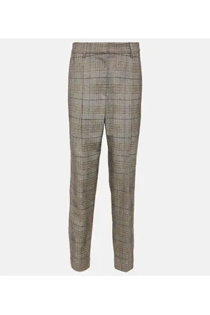 Brunello Cucinelli Pantalones en mezcla de lana y algodón