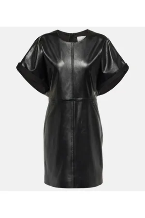 Isabel Marant Vestido corto Faustilia de piel