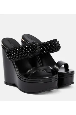 Jimmy Choo Sandalias Amoure Wedge 130 de piel