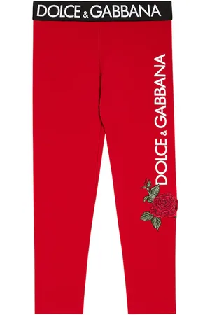 Dolce & Gabbana Leggings con logo y apliques florales