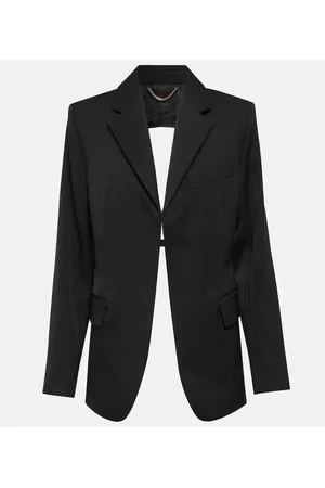 Victoria Beckham Blazer de lana virgen con aberturas