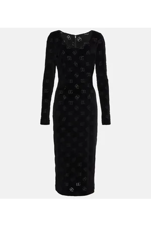 Dolce & Gabbana Vestido midi de algodón con logo