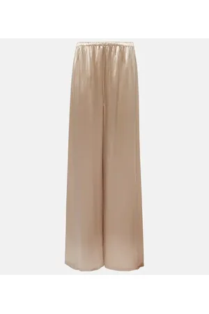 Salvatore Ferragamo Pantalones anchos de satén