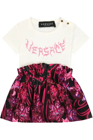 VERSACE Vestido Orchid Barocco de algodón