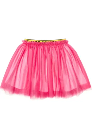 OFF-WHITE Falda de tul con logo