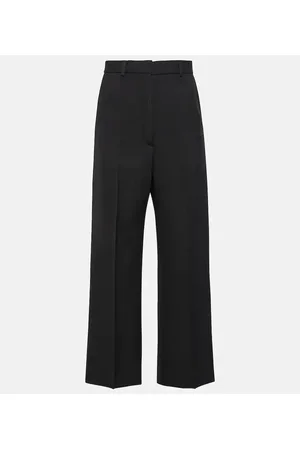 Acne Studios Pantalones rectos plisados de tiro alto