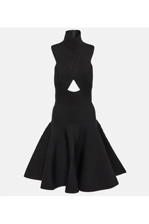 Alaïa Alaïa Vestido corto con abertura y cuello alto