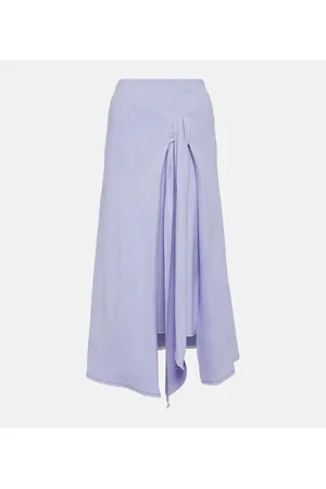 Victoria Beckham Falda larga asimétrica tie-dye