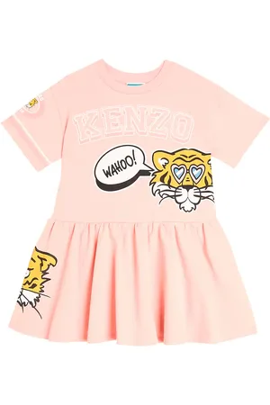 Kenzo Vestido Tiger en jersey de algodón