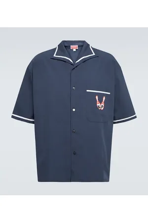 Kenzo Camisa bowling en algodón bordada