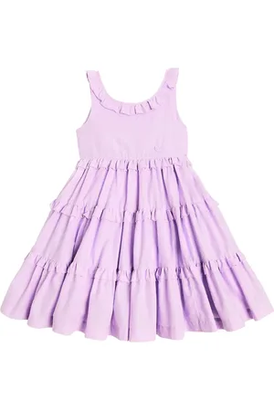 MONNALISA Vestido de algodón con volantes