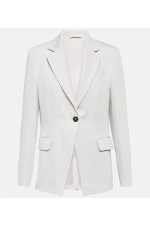 Brunello Cucinelli Blazer de algodón y lino