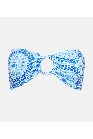 ALEXANDRA MIRO Top de bikini bandeau Carlotta estampado