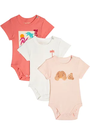 Palm Angels Bebé - set de 3 bodies de algodón