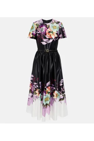Elie saab Vestido midi floral