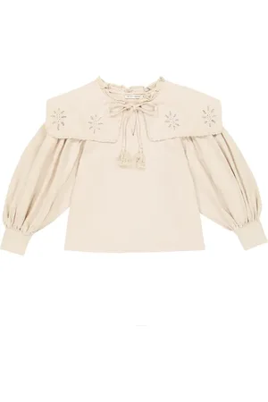 The New Society Blusa Geraldine en piqué de algodón