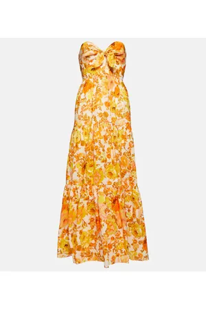 ZIMMERMANN Vestido largo de algodón floral