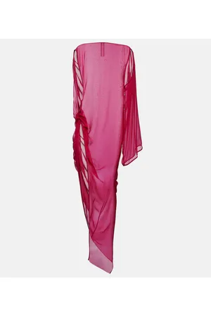 Rick Owens Vestido largo Abito de seda drapeado