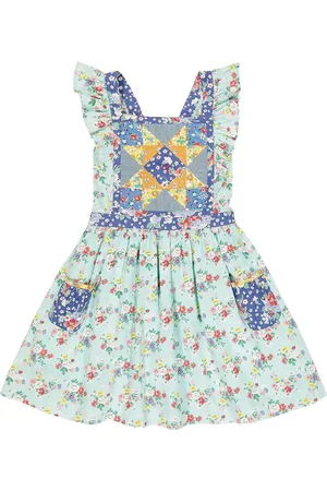 Ralph Lauren Vestido de algodón de patchwork floral