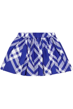 Burberry Bebé - falda plisada de algodón a cuadros