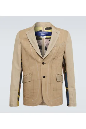 JUNYA WATANABE Blazer de algodón y lino estampado