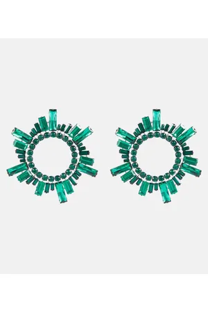Amina Muaddi Pendientes Begum con cristales