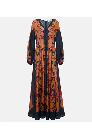 ZIMMERMANN Vestido largo Acadian de seda estampado