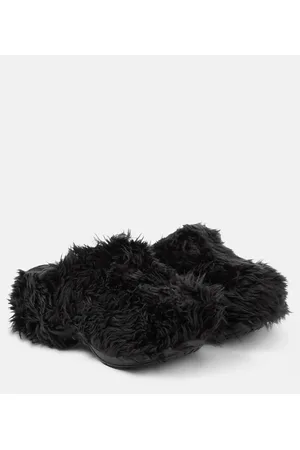 Balenciaga X Crocs mules de pelo sintético