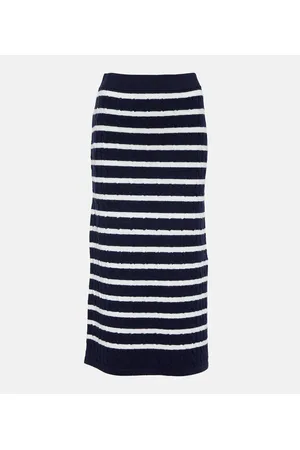 Ralph Lauren Falda midi de lana trenzada