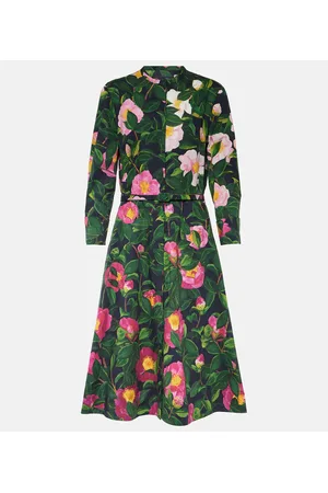 Oscar de la Renta Vestido camisero de mezcla de algodón