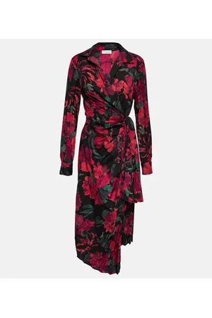 DRIES VAN NOTEN Vestido midi envolvente floral