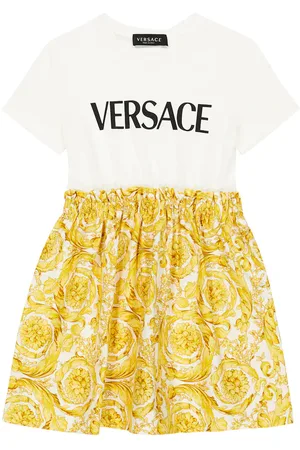 VERSACE Vestido camisero Barocco de jersey de algodón