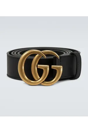Gucci Cinturón de piel con hebilla GG